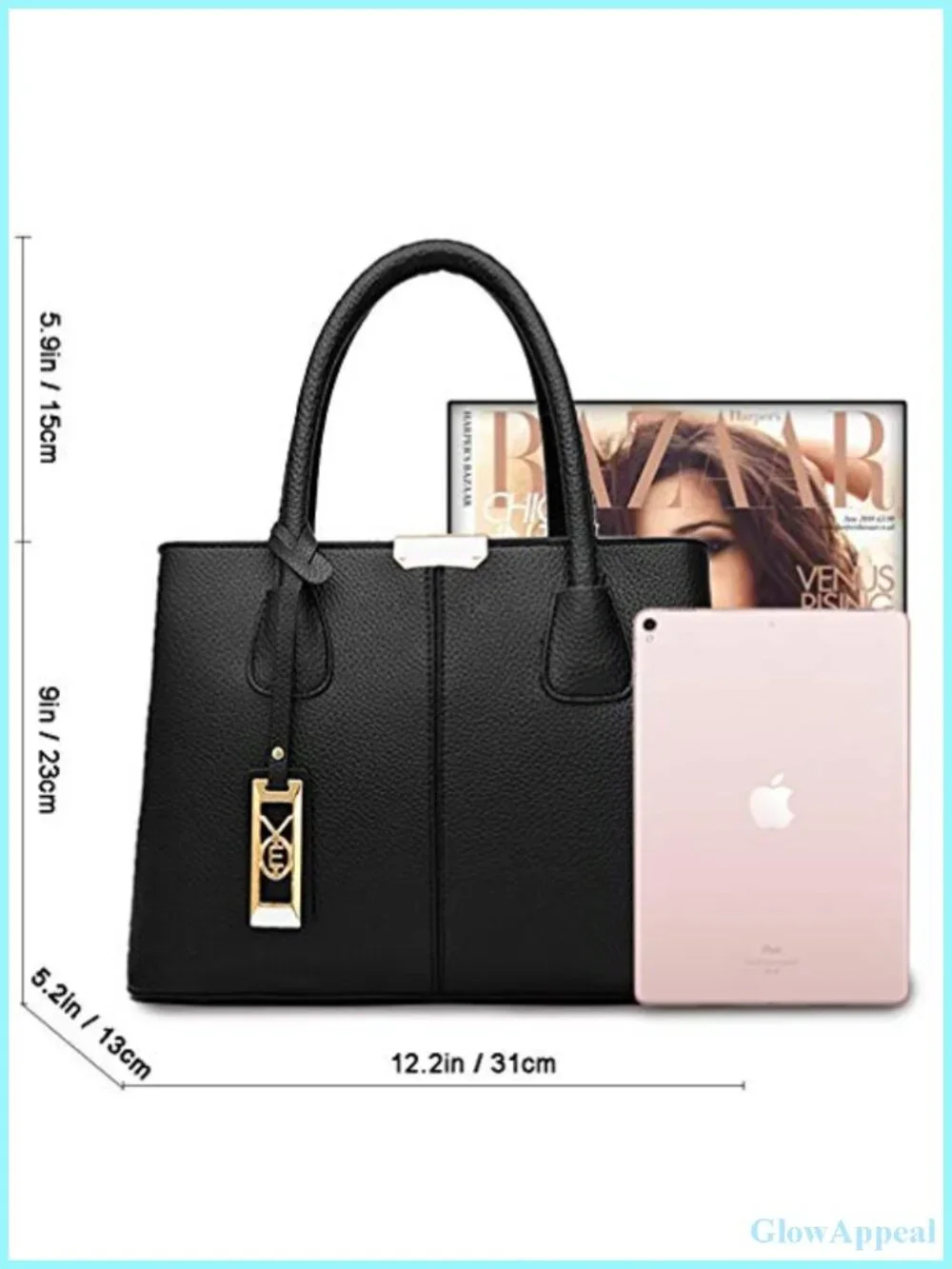 PU Leather Satchel Handbag Tote Crossbody Shoulder Purse
